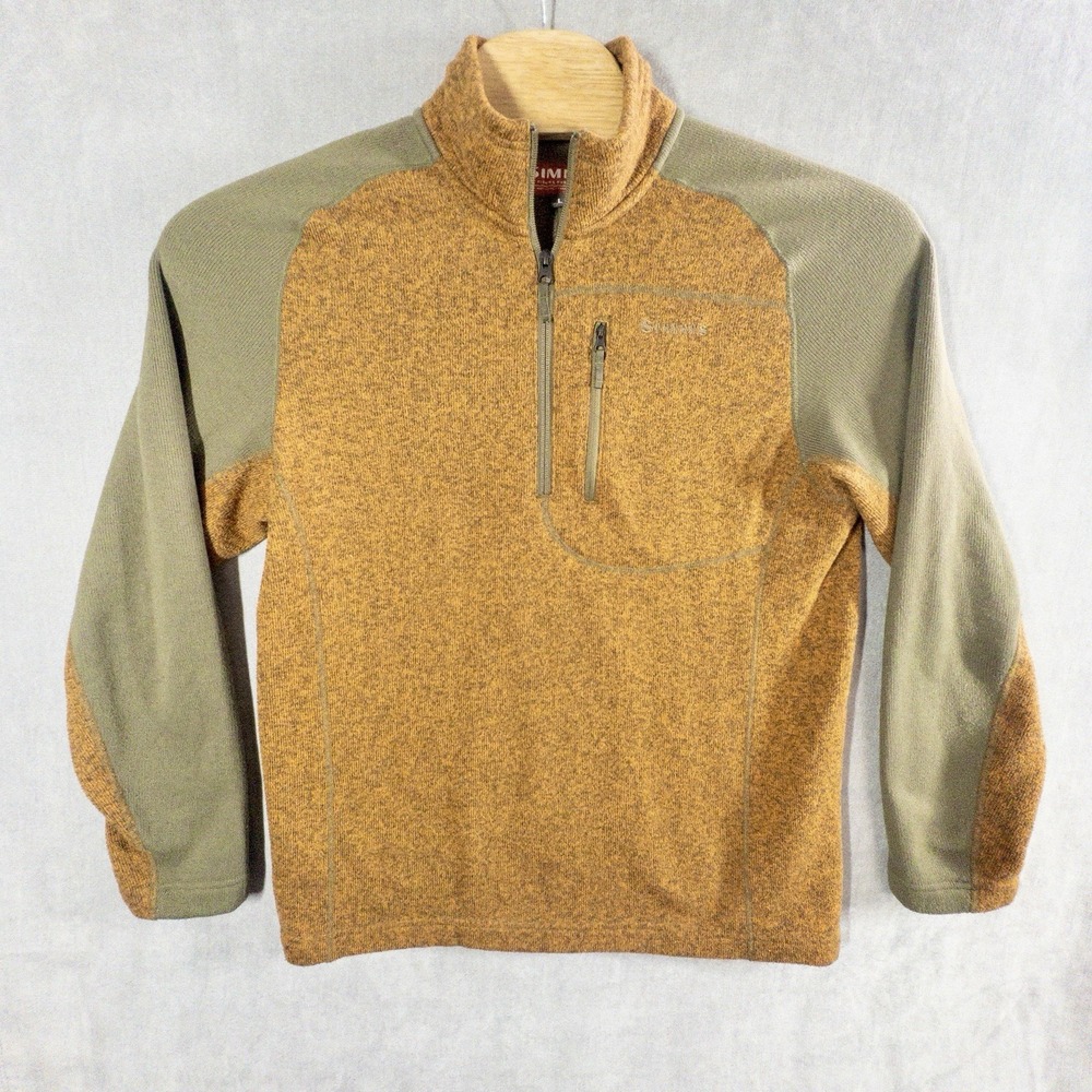 Simms Fishing Qtr Zip Fleece Mens Large Outdoors Fly Fishing Gorpcore